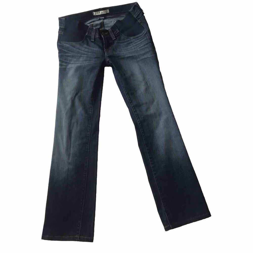 J BRAND Maternity Jeans Womens 26 Insm 30 Blue Mama J Stretch Denim USA Distress
